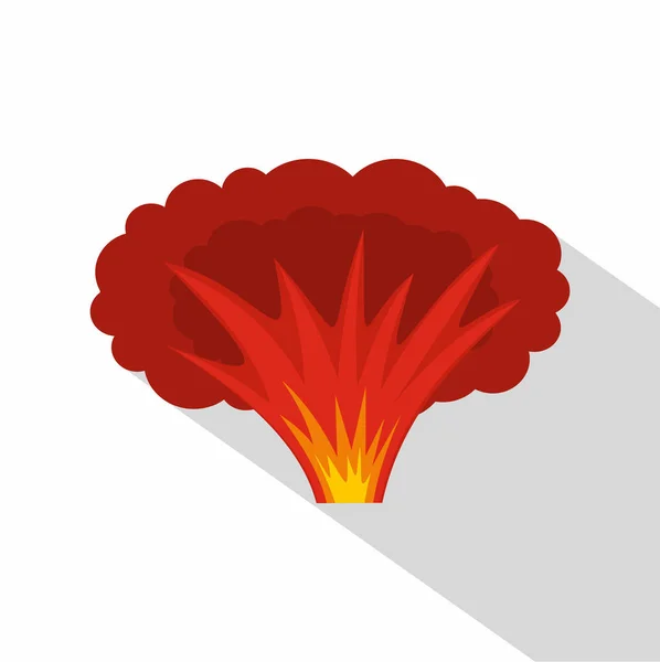 Icono de explosión atómica, estilo plano — Vector de stock