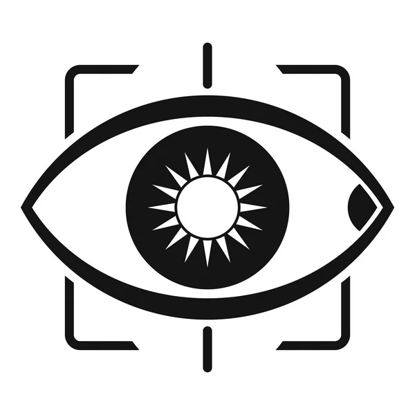 Иконка глаза, простой стиль — стоковый вектор