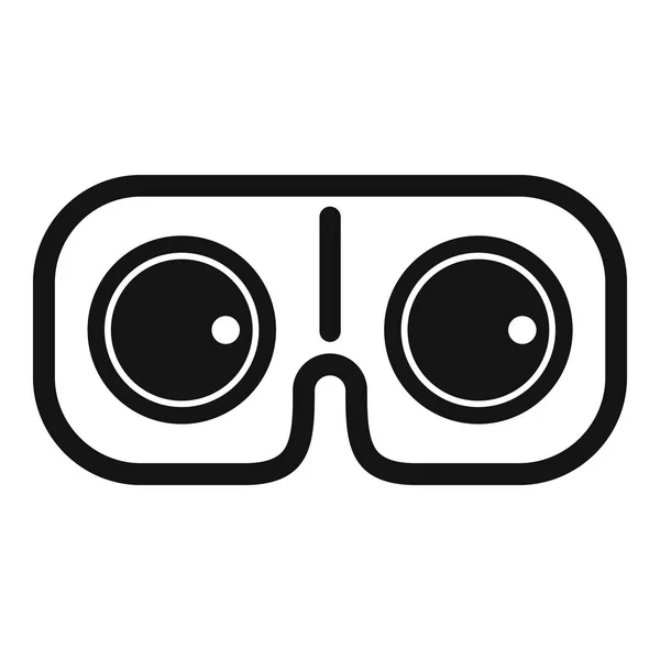 Icono de gafas de juego, estilo simple — Vector de stock