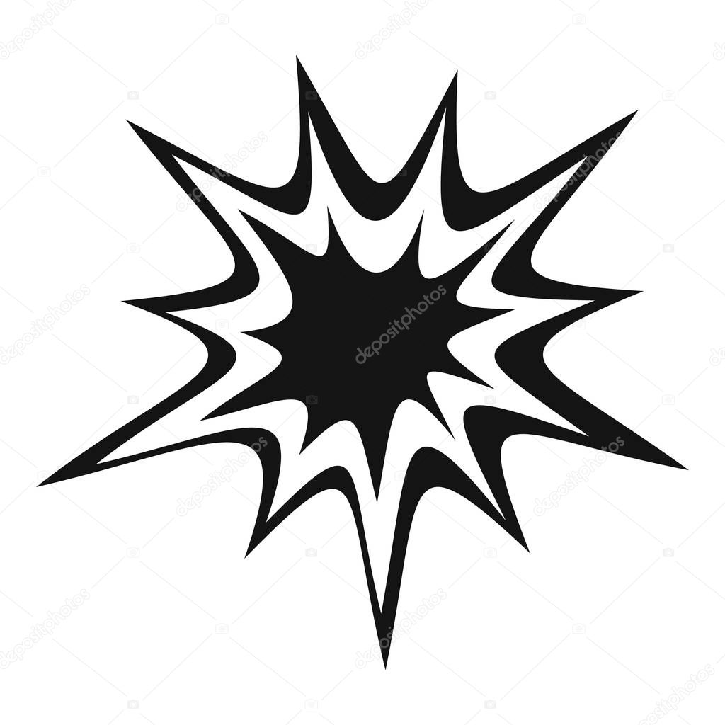Heavy explosion icon. Simple illustration of heavy explosion vector icon for web