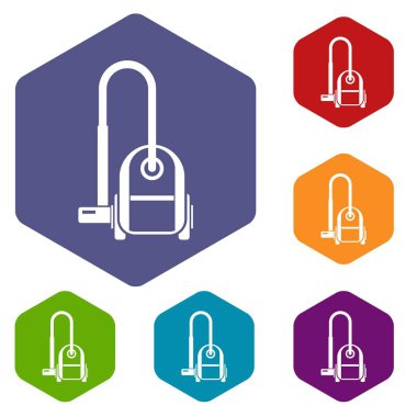 Elektrikli süpürge Icons set