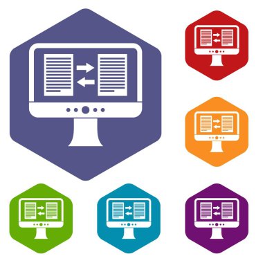 Tercüman app bilgisayar simgeleri ekranda ayarla