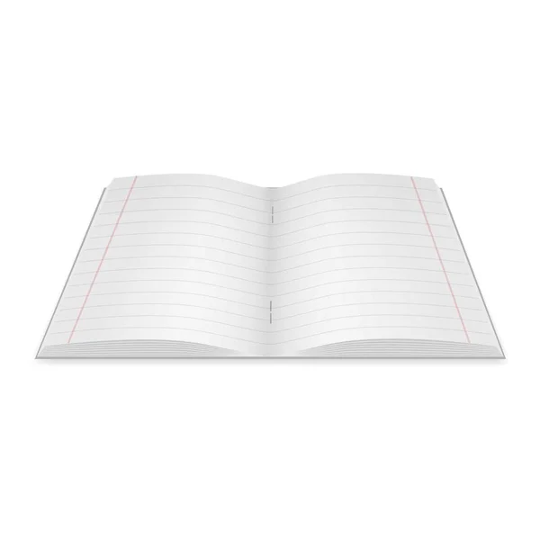 Notizbuch-Ikone, realistischer Stil — Stockvektor