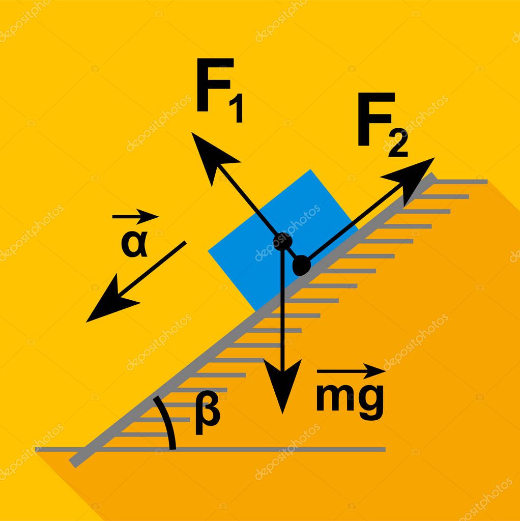 Physics scheme icon. Flat illustration of physics scheme vector icon for web