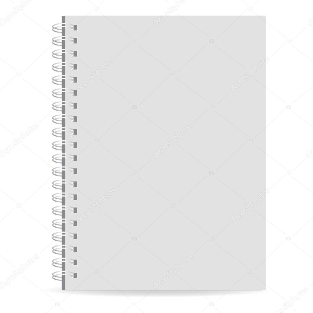 Exercise book icon. Realistic illustration of exercise book vector icon for web