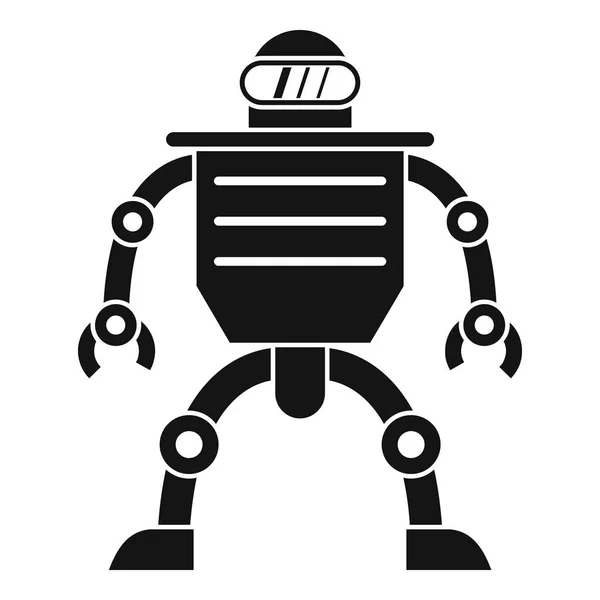 İnsansı robot simgesi, basit tarzı — Stok Vektör