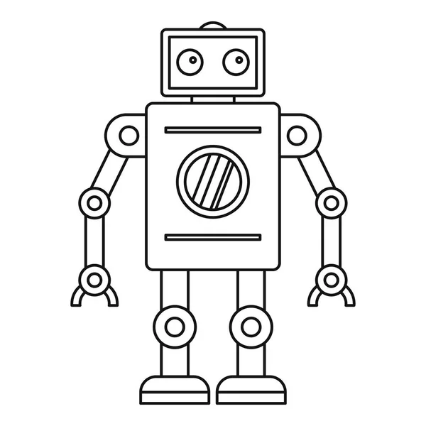 Icono de robot abstracto, estilo de esquema — Vector de stock