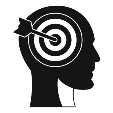 İnsan kafa simgesi, basit tarzı hedef