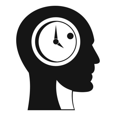 Zaman yönetimi simgesini, basit tarzı