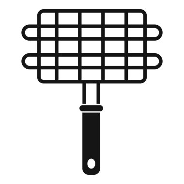 Sepet simgesi kamp paslanmaz Barbekü Izgara