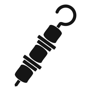 Kebap şiş simgesini, basit tarzı