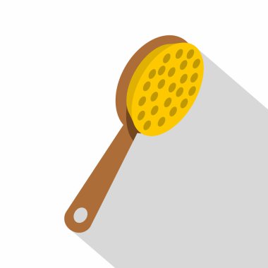 Ahşap tutamaç simgesi, düz stil aracıyla pedikür