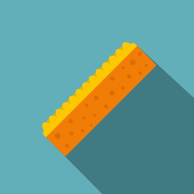 Simge, düz stil temizlik için turuncu sünger