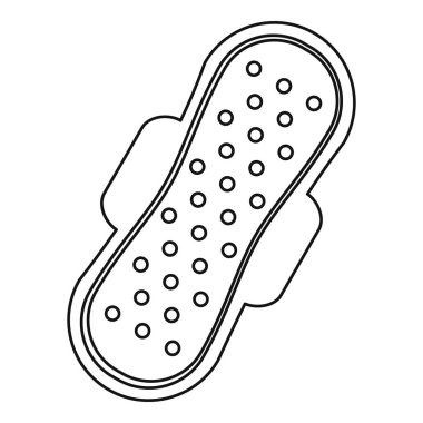 Hijyenik ped simgesi, anahat stili