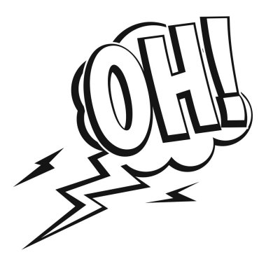 Oh, konuşma balonu simgesini, basit tarzı