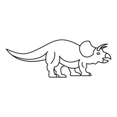 Styracosaurus dinozor simgesi, anahat stili