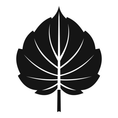 Kızılağaç yaprak simgesi, basit tarzı