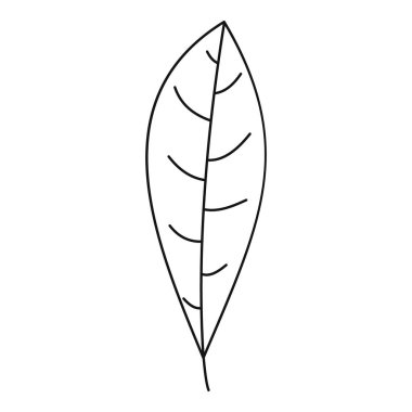 Ağaç yaprak simgesiyle, anahat stili