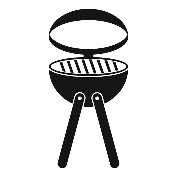 Barbecue grill pictogram, eenvoudige stijl — Stockvector
