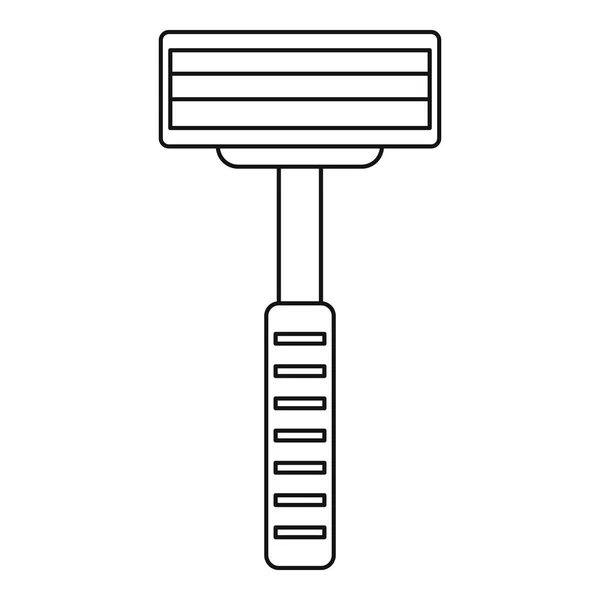 Equipo de afeitar para el icono de la máquina de afeitar, estilo de esquema — Vector de stock