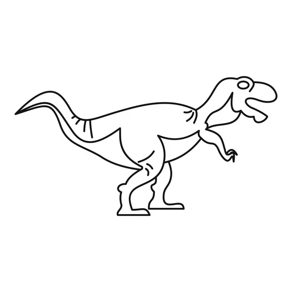 Tyrannosaur pictogram, Kaderstijl — Stockvector