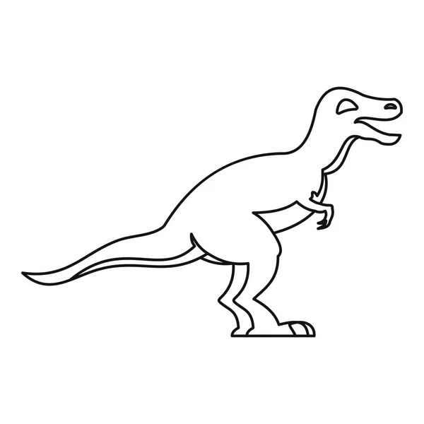 Theropod icon, outline style — Stock Vector