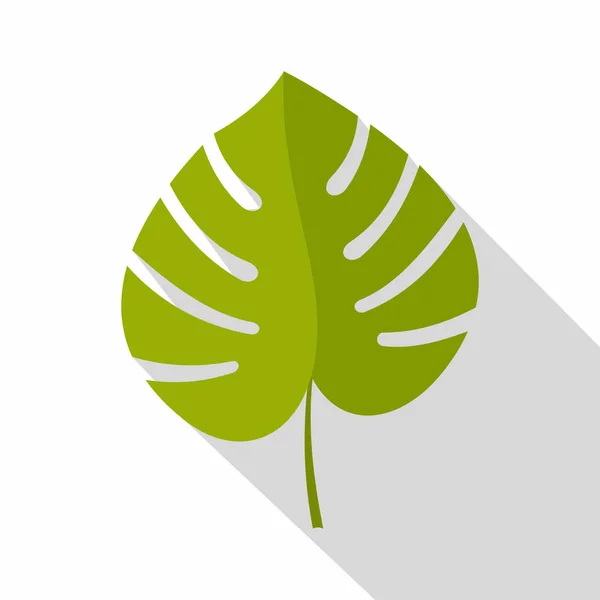 Icono de hoja de palma, estilo plano — Vector de stock