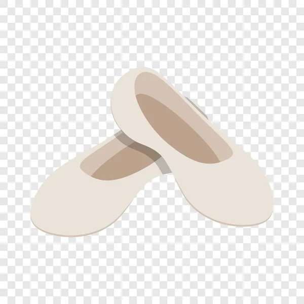 Zapatillas de ballet blanco icono isométrico — Vector de stock