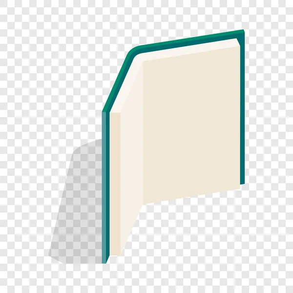 Open book stands upright isometric icon — Stock Vector