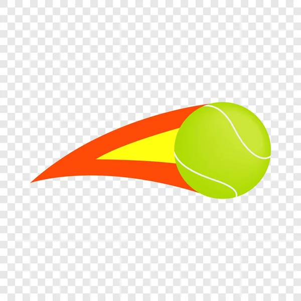 Ícone isométrico de bola de tênis flamejante — Vetor de Stock