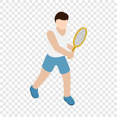Tenis raketi simgesi Tenis oynarken adam