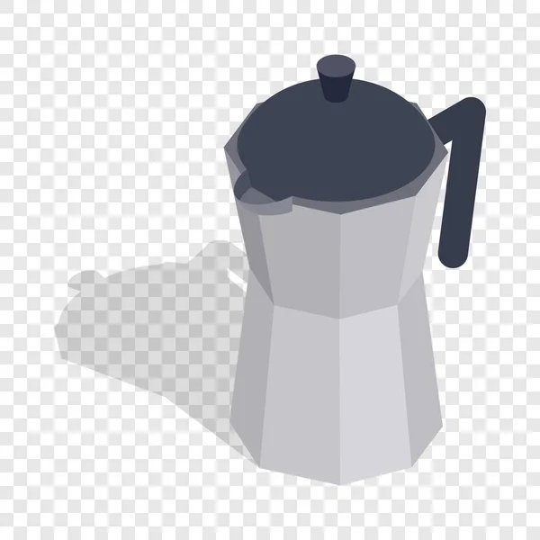 Stål kaffe potten isometrisk ikonen — Stock vektor