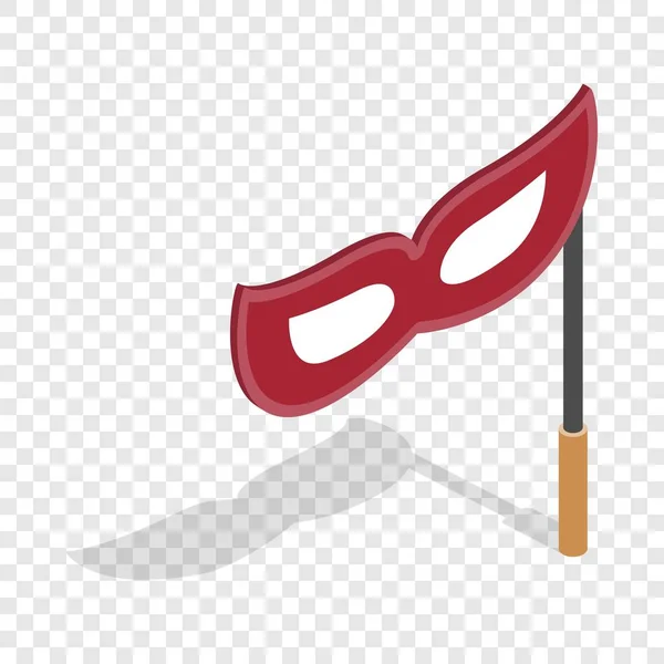 Röd mask på en isometrisk stick-ikonen — Stock vektor