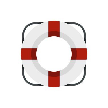 Yaşam çizgisi simgesi, düz stil