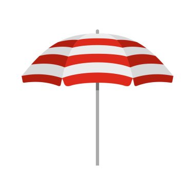 Plaj şemsiyesi simgesi, düz stil