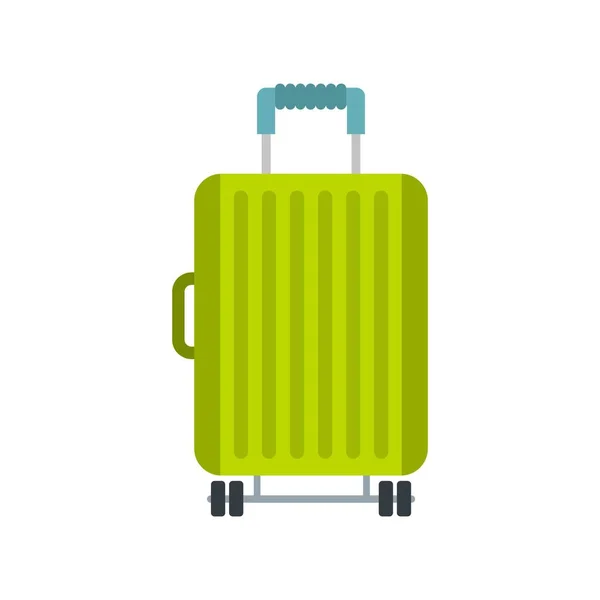 Resväska på hjul ikon, platt stil — Stock vektor