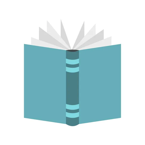 Ouvrir icône de livre épais, style plat — Image vectorielle