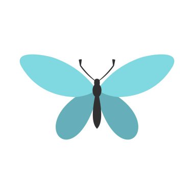 Anten simgesi, düz stil kelebek