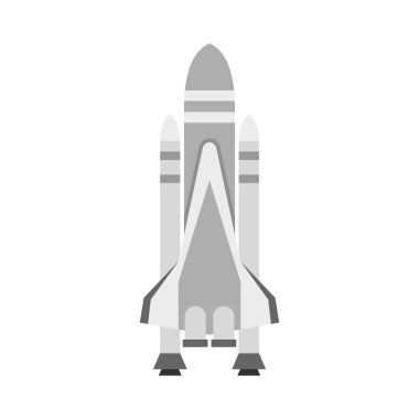 Uzay mekiği simgesi, düz stil