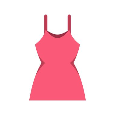 Küçük pembe elbise simgesi, düz stil