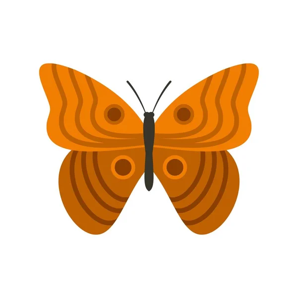 Πεταλούδα με στολίδι εικονίδιο, επίπεδη στυλ — Διανυσματικό Αρχείο