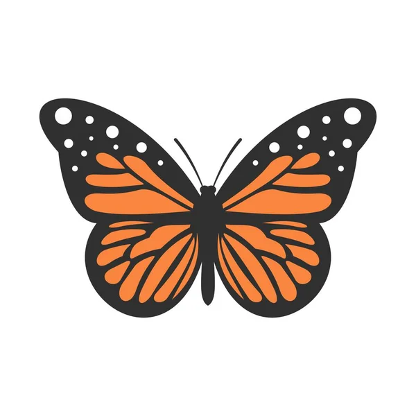 大蝴蝶图标，平面样式 — 图库矢量图片