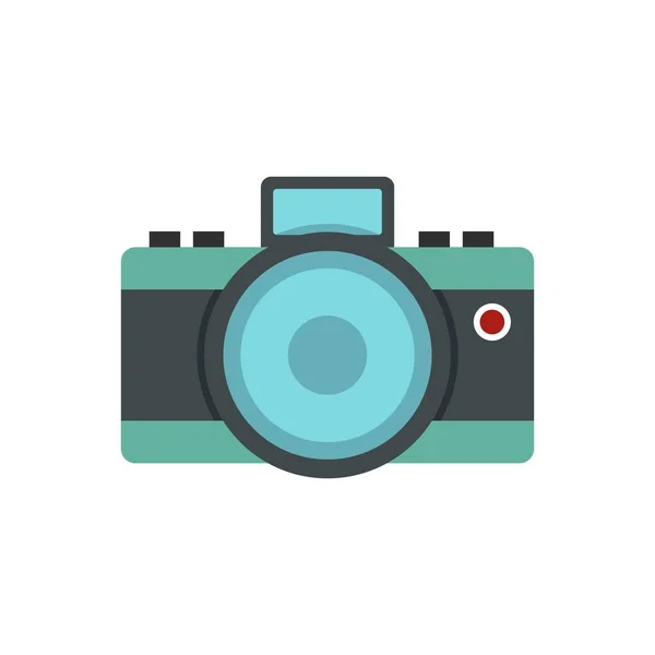 Photocamera icon, flat style — Stock Vector