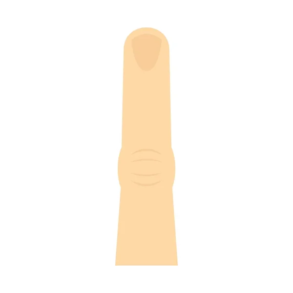 Mänskligt finger ikon, platt stil — Stock vektor