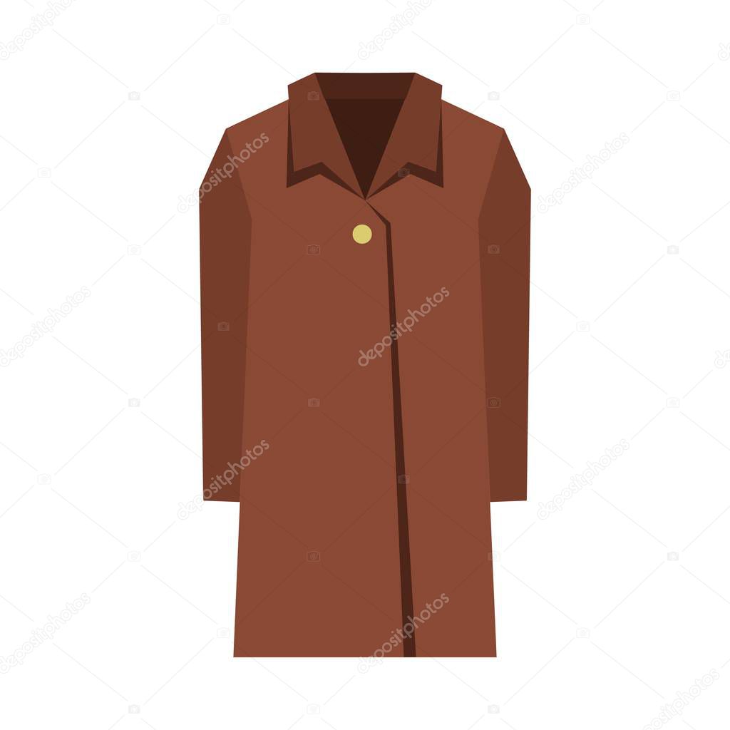 Coat icon, flat style