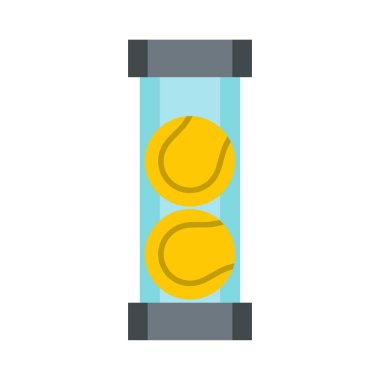 Tenis topları simgesinin, düz stil ambalaj