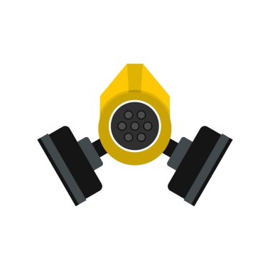 Gaz maskesi simgesi, düz biçim