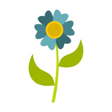 Çiçek simgesi, düz stil