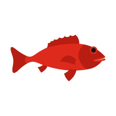 Balık simgesi, düz stil