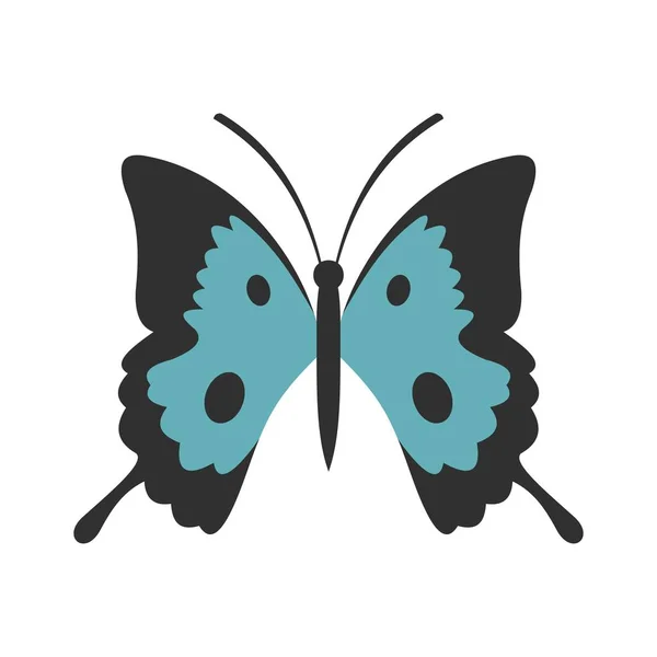 Pillangó ikon, lapos stílus — Stock Vector